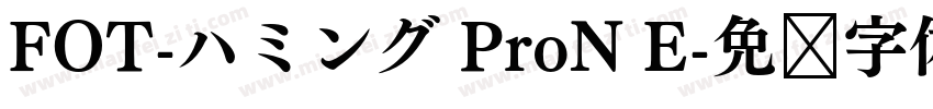 FOT-ハミング ProN E字体转换